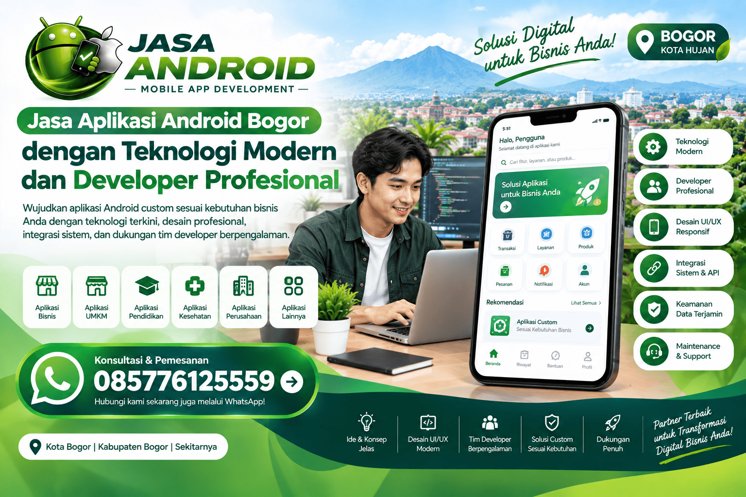 Jasa Aplikasi Android Bogor dengan Teknologi Modern dan Developer Profesional